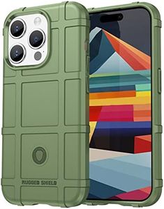 Monwutong Slim Fit Case for iPhone 15 Pro Max, Rugged Shield Outdoor Durable Phone Case, Military Grade Anti-Dorp Protection and Camera Lens Protection Cover for IP 15 Pro Max,HD Green