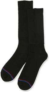 MediPeds Women’s Extra Wide Non-Binding Top Crew Socks with COOLMAX Fiber, Multipairs, Black, Shoe Size: 12-15