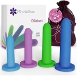 Intimate Rose Medium 4-Pack Silicone Dilators for Women & Men, Medical Device for Pelvic Pain Relief in Sizes 3-6