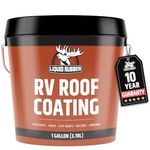 Liquid Rubber RV Roof Coating - Solar Reflective Sealant, Trailer and Camper Roof Repair, Waterproof, Easy to Apply, Brilliant White,1 Gallon