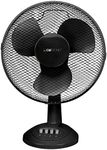 Clatronic Table Fan VL 3602 Mini Fan for Bedroom, Office, Motorhome, Very Quiet/Quiet; Oscillating/Rotation; Diameter 30 cm; 3 Speed Levels; Black