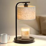 Candle Warmer Lamp with Timer, Dimmable Candle Wax Warmer Electric Candle Heater with Replacement Bulbs, Candle Holders for Bedroom Home Decor, Gifts for Women Mom Housewarming, Black