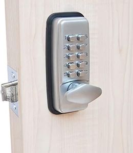 ShouSiFang Serratura per porta con codice digitale, cromata, resistente alle intemperie, con combinazione di tasti codificati, colore nero o argento (argento)