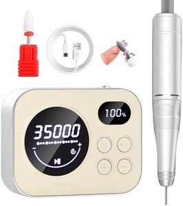 Makartt Electric Nail Drill: Rechargeable Nail Drill Machine 35000RPM, Adelise Ultra Smooth Portable E File Nail Grinder with Nail Bit