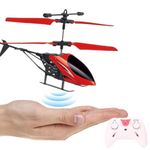 VRIKRION Remote Control Helicopter Flying Helicopter,Remote Control Helicopter for 6 + Years Boys Indoor and Outdoor Helicopter, Palm Sensing Helicopter with led Lights (Pack of 1 (RED)