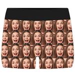 Personalised Custom Boxers Briefs for Men Boyfriend Funny Underwear with Multi Face Photo