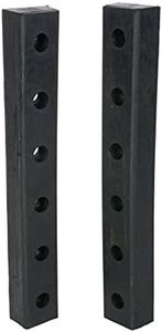 Vestil DBE-30-2 Rubber Hardened Molded Bumper, Rectangular, Vertical Mount, 30" Length, 4-1/2" Width, 3" Depth (Pack of 2) , Black