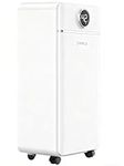 CHIVALZ 1800 Sq.Ft. Dehumidifiers for Basements, Bedroom, Bathroom and Home Use, 70 OZ Water Tank Dehumidifier with drain hose, 0-24H Timer, 3 Modes, Humidity Display & Auto Defrost (White)