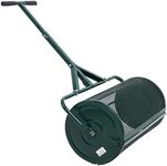 Sybrioka Peat Moss Spreaders for Lawns Compost Spreader Roller 24 Inch Heavy Duty Metal Mesh Dirt Topsoil Spreader for Planting Seeding Garden
