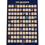 100 Anime Scratch Off Poster - Top Japanese Animation of All Time Bucket List (16.5" x 23.4")