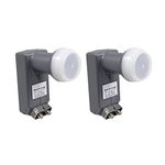 DMS International DSS922 DSS Dual LNBF for Anik F3 118.7 & 119 Satellite Dish (2 Pack)