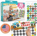 Truck Potty Training Chart for Toddlers Boys - Potty Chart for Boys with Stickers, Sticker Chart for Kids Potty Training Chart for Toddlers Boys, Potty Sticker Chart for Toddlers Boy, Potty Rewards