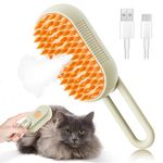 VETMOC - Cat Steam Brush, 3 in 1 Pet Hair Removal Comb, Pet Steam Brush for Dogs and Cats to Remove Knotted Hair, Massage and Detangle, Steam Pet Brush for Cats for All Pets.(Multicolor)