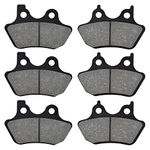 AHL Front and Rear Brake Pads Set for Harley Touring Road King Classic Electra Glide Standard Road Glide Electra Glide Ultra Classic Road King Custom Street Glide V-Rod 2000-2007