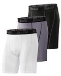 Runhit Men's Compression Shorts(3 Pack), Compression Spandex Yoga Shorts Underwear