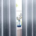 Central Park Ombre Pinch Pleat Curtain Panels Rayon Blend Textured Semi Sheer Window Treatment Drape with Backtab for Living Room Bedroom, Cream White to Indigo Blue, 40" Wx63 L, 2 Panels