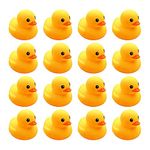 16 PCS Mini Rubber Duck Bath Duck Toys for Toddlers Boys Girls,Squeak and Float Yellow Ducks in Bulk Ducks Baby Shower Duck Decorations Party Favors (2.2''-16pcs Yellow Ducks)