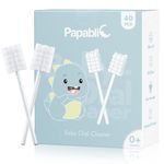 Papablic 40-Pack Baby Tongue Cleaner, Baby Oral Cleaner, Disposable Baby Mouth Cleaner Newborn, Upgrade Gum Cleaner with Paper Handle for Babies and Infants Ages 0-2 Years