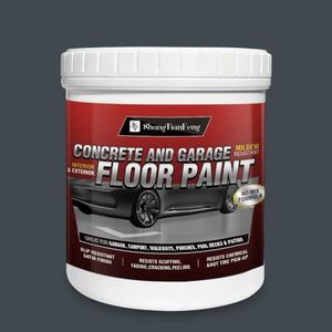 Professional Floor Paint Kit (Slate Dark Gray, 5 Gallon,800-1000 sq.ft) - Acrylic Concrete Coating for Garages & Basements | Single Component Formula | Scratch Resistant & Low VOC | Ready-to-Use