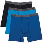 Hanes Mens Comfort Flex Fit 3-Pack Boxer Briefs, Assorted, Medium
