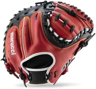 MARUCCI Caddo Series V2 Baseball Glove, 31.00 CM, Solid Web, Right Hand Throw,Red/Black
