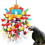 Bird Parrot Chewing Toys，Multicolored Wooden Blocks Tearing Toys,Best Bird Toys for African Grey Parrot 、Macaws、Cockatoos and a Variety of Amazon Parrots