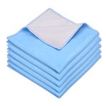 ECO-FUSED Microfiber Cleaning Cloths Double-Sided - 5 Pack - 12 x 12 inch - Microfiber and Suede Cloth for Smartphones, LCD TV, Tablets, Laptop Screens, Camera Lenses