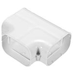 MECCANIXITY PVC Decorative Line Cover 0.56ft L x 5.43" W Tee Tubing for Air Conditioner, Heat Pump (White)