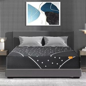 Sweetlove King Mattress - Hybrid Mattress Gel Memory Foam, Pocket Spring for Cooling Sleep & Motion Isolation Pressure Relief - Starry Night Grey