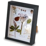 8x10 Shadow Box Frame, Black Shadow Box Display Case, 3D Frames Shadow Box Deep Picture Frames Ideal for Memorabilia Pictures Flowers Medals Tickets,Tabletop and Wall Hanging