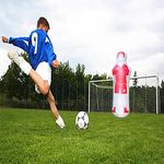 RBRSLALA Inflatable Soccer Dummy Goalkeeper air mannequins Free Kick Defender Wall Soccer Practice Tumbler (Red，63in，1 Piece)