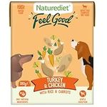 Naturediet - Feel Good Wet Dog Food, Natural and Nutritionally Balanced, Turkey & Chicken, 390g (Pack of 18)