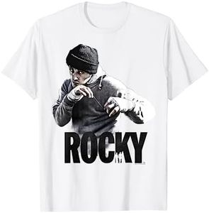 Rocky Shadow Boxing Portrait Logo T-Shirt