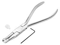 Orthodontic adhesive removing plier