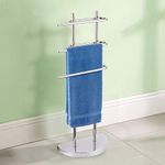 Taylor & Brown® Chrome Floor Standing Towel Stand with 3 U-Shaped