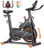 2025 Toputure Exercise Bike with LCD Display, Spin Bike with App 0-100% Magnetic Resistance Exercise Bikes for Home Use, Ultra-Quiet 15kg Flywheel, 350lbs Weight Capacity
