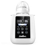 Bottle Warmer, Zooawa Fast Baby Bottle Warmer for All Bottles, 10-in-1 Baby Milk Warmer with IMD LED Display and Smart Temperature Control, Bottle Warmers for Breastmilk and Formula, White