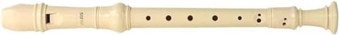 Aulos C-soprano recorder Elite 302B, flute (German fingering, complete with bag, wiper stick and fingering chart) made of synthetic resin, with curved windway, ivory-coloured