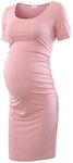 Peauty Maternity Dress Summer Maternity Dress for Baby Shower Plus Size Maternity Dress Pink Maternity Dress Maternity Dress for Baby Shower Summer (Dusty Pink XXL)