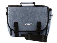 New TGC ® Messenger Style TGC Padded Carry Case Bag for the Sylvania SDVD1162 11.6" Portable DVD Player (Full Dreamy Blue Denim)