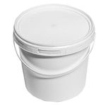 1.5 Litre White Plastic Pail Complete With White Lid (Pack of 10)