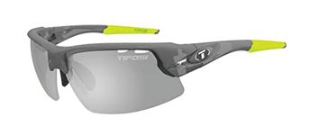 TIFOSI Crit Matt Smoke Fototec Smoke Lens Sunglasses: Fototec smoke lens, lightweight, UV protection, adjustable ear and nose pieces, durable, hydrophilic rubber