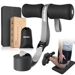 Bilbear Adjustable Nordic Hamstring Curl Strap with Kneeling Mat,Portable Nordic Strap for Hamstring Curls,Hamstring Stretch,Crunch,Sit-ups,Nordic Curl Machine at Home,Withstand 400lbs