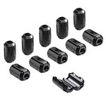 Aiqeer 10 Pcs Clip-on Ferrite Ring Core, EMI RFI Noise Suppressor Cable Clip, Anti-interference High-frequency Filter (5 mm Inner Diameter)