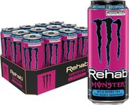 MONSTER ENERGY, Rehab Wild Berry Tea, 458mL Cans, Pack of 12