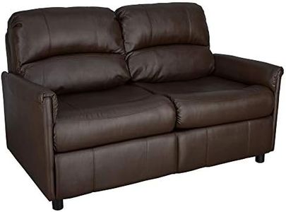 RecPro Charles Collection 60" RV Hide A Bed Loveseat With Memory Foam Mattress - Sleeper Sofa, Pull Out Couch, Living Room (Slideout) Furniture - Chestnut