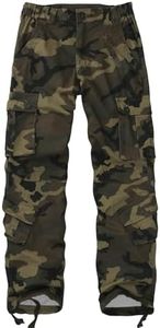 XNMAYA Women's Cargo Pants Quick Dry Casual Military Army Camo Combat Work Casual Pants with Pockets Camo M US 24-Tag 44