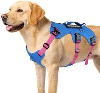WINGOIN Escape Proof Dog Harness,No Pull for Large Dogs with Handle,Blue,XL