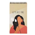 PAPBOO Lets Do This, to-Do List, Planner,Day Planner(Wiro, Matte Finished Cover, 80 Printed Sheets,Size - 8 * 4 inchs, 70 GSM)