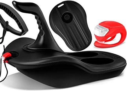 KESSER® Luge à Neige Alpina avec lumière LED avec Corde de Traction, traîneau à Luge pour Enfants et Adultes, Luge en Plastique Robuste, pour Enfants et Adultes, Sports de Neige, Hiver